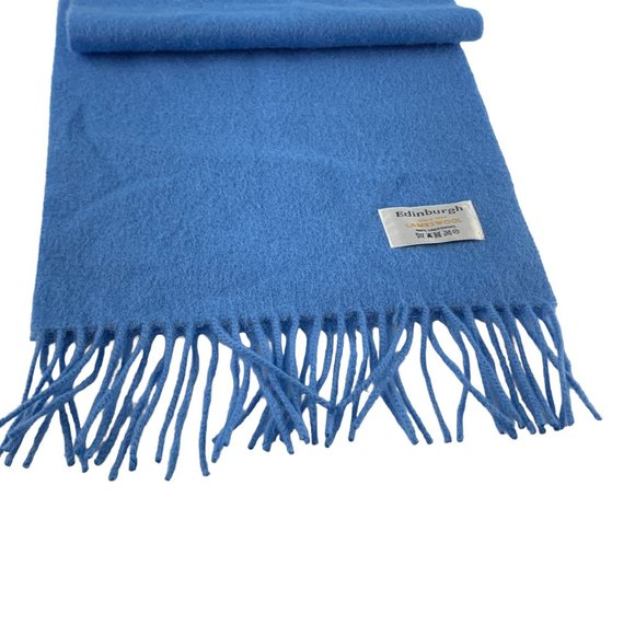 EDINBURGH 100% Lambs Wool Isfalian Tasseled Rectangle Scarf - Picture 4 of 7